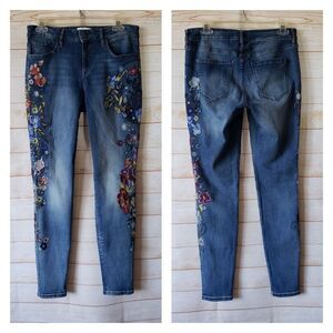 William Rast Perfect Skinny Embroidered Stretchy Denim 5-Pocket Styling Jeans